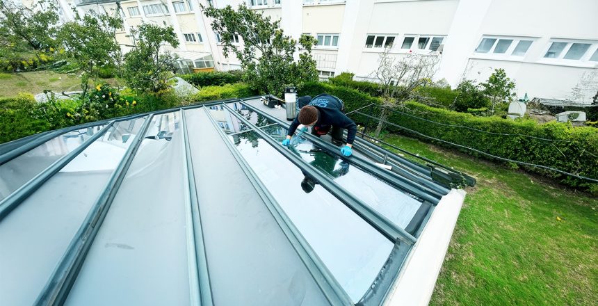 installation de film solaire