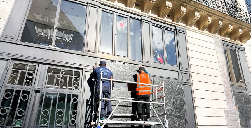 Installation de palissade en bois