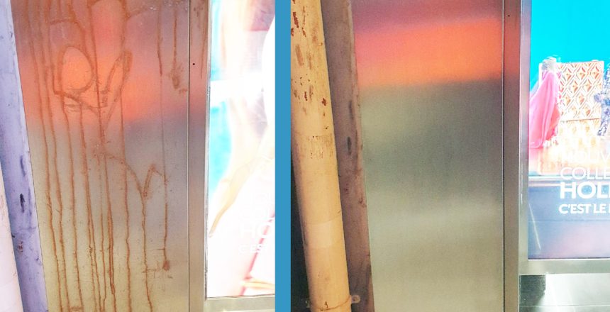 tag à l'acide-INOX